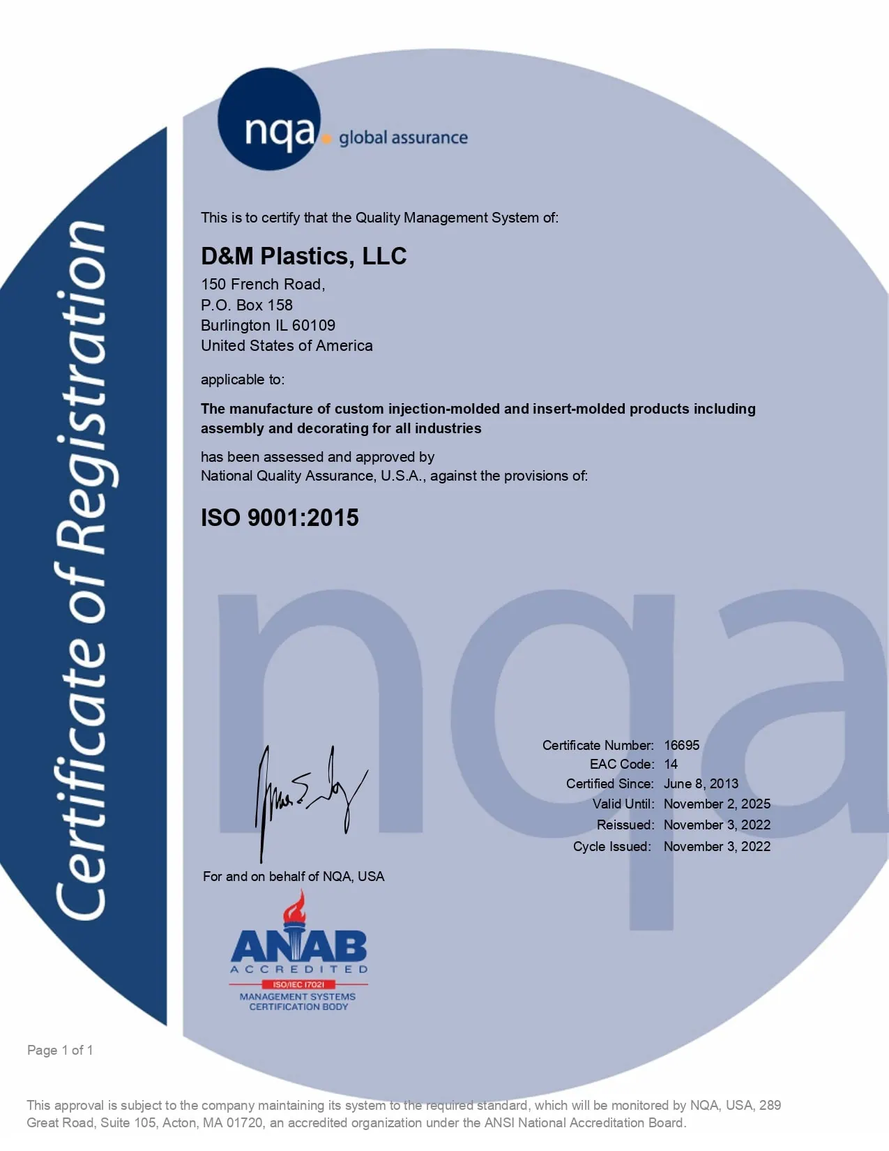 ISO 9001:2015 Certified QMS
